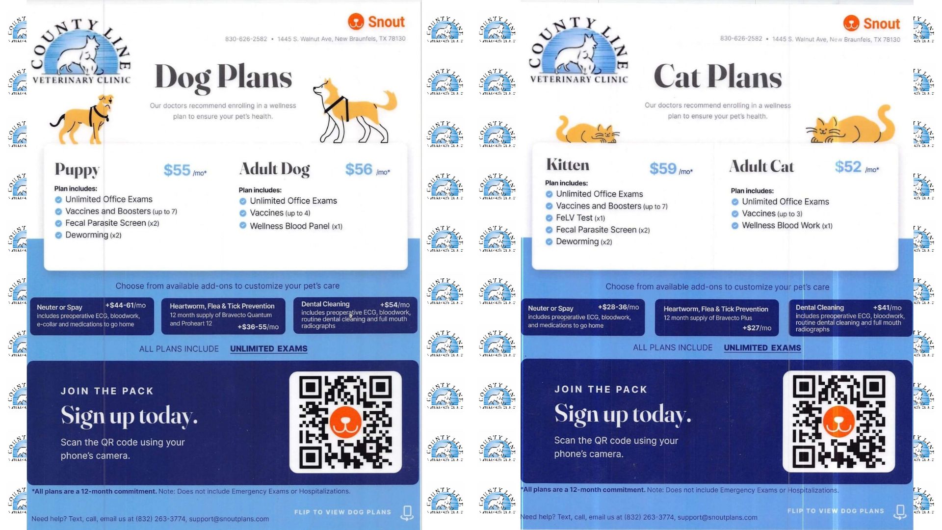 Snout Dog & Cat wellness plans 